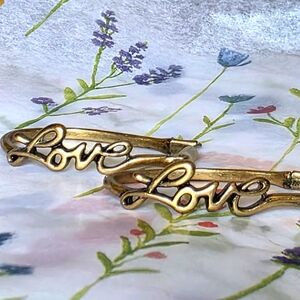 💛 Chic Gold 'Love' Hoop Earrings